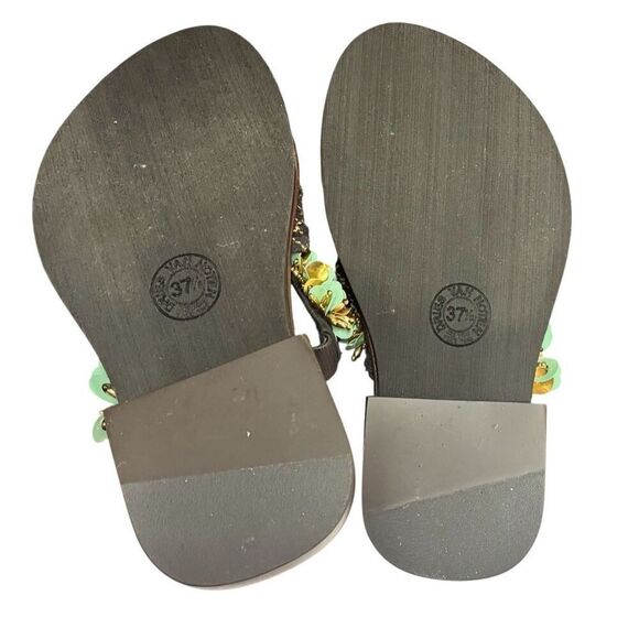 DRIES VAN NOTEN Embellished Leather Sandals NWB Size 37 1/2 - Picture 4 of 13